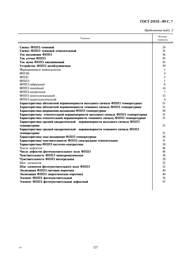 ГОСТ 25532-89 Приборы с переносом заряда фоточувствительные. Термины и определения (фото 7 из 9)