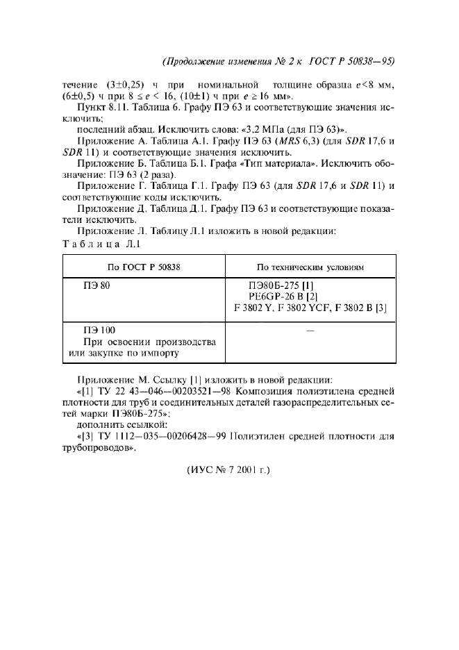 Изменение №2 к ГОСТ Р 50838-95  (фото 2 из 2)