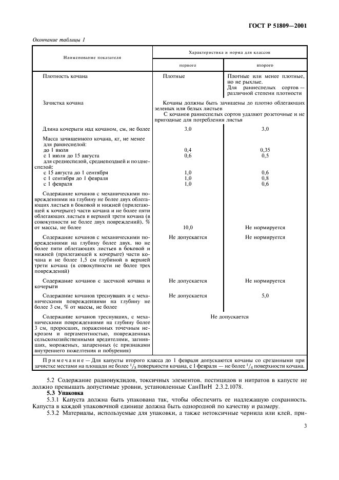 ГОСТ Р 51809-2001 Капуста белокочанная свежая, реализуемая в розничной торговой сети. Технические условия (фото 6 из 11)