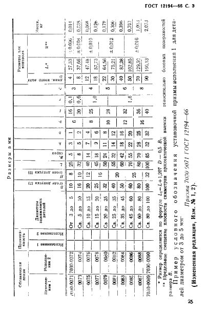 ГОСТ 12194-66 Приспособления станочные. Призмы установочные. Конструкция (фото 3 из 6)