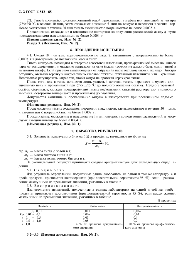 ГОСТ 11512-65 Битумы нефтяные. Метод определения зольности (фото 4 из 4)