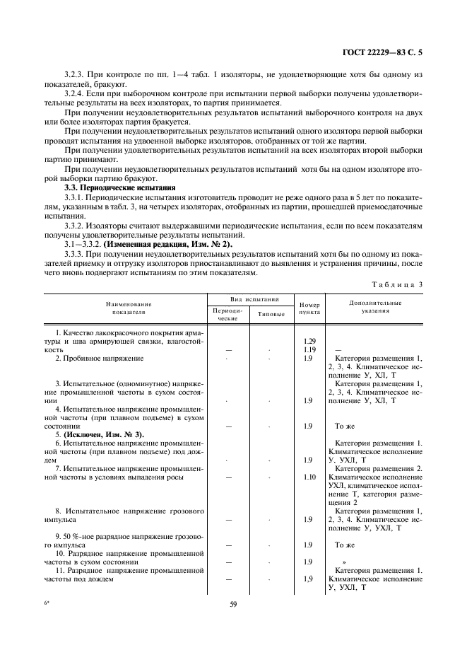 ГОСТ 22229-83 Изоляторы керамические проходные на напряжение св. 1000 В. Общие технические условия (фото 5 из 9)