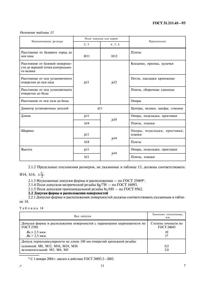 ГОСТ 31.211.41-93 Детали и сборочные единицы сборно-разборных приспособлений для сборочно-сварочных работ. Основные конструктивные элементы и параметры. Нормы точности (фото 11 из 17)