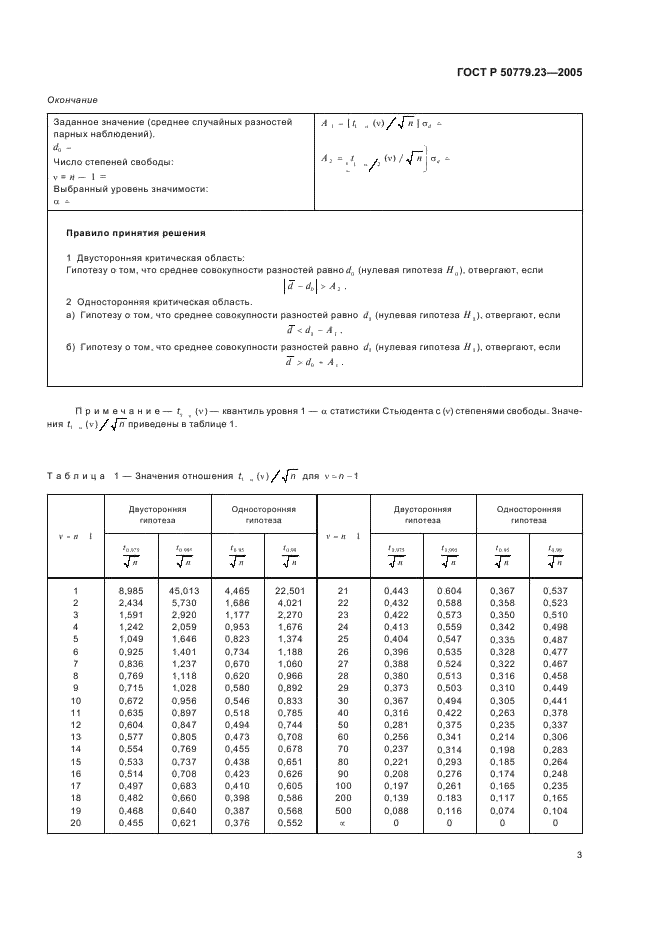 ГОСТ Р 50779.23-2005 Статистические методы. Статистическое представление данных. Сравнение двух средних в парных наблюдениях (фото 5 из 8)