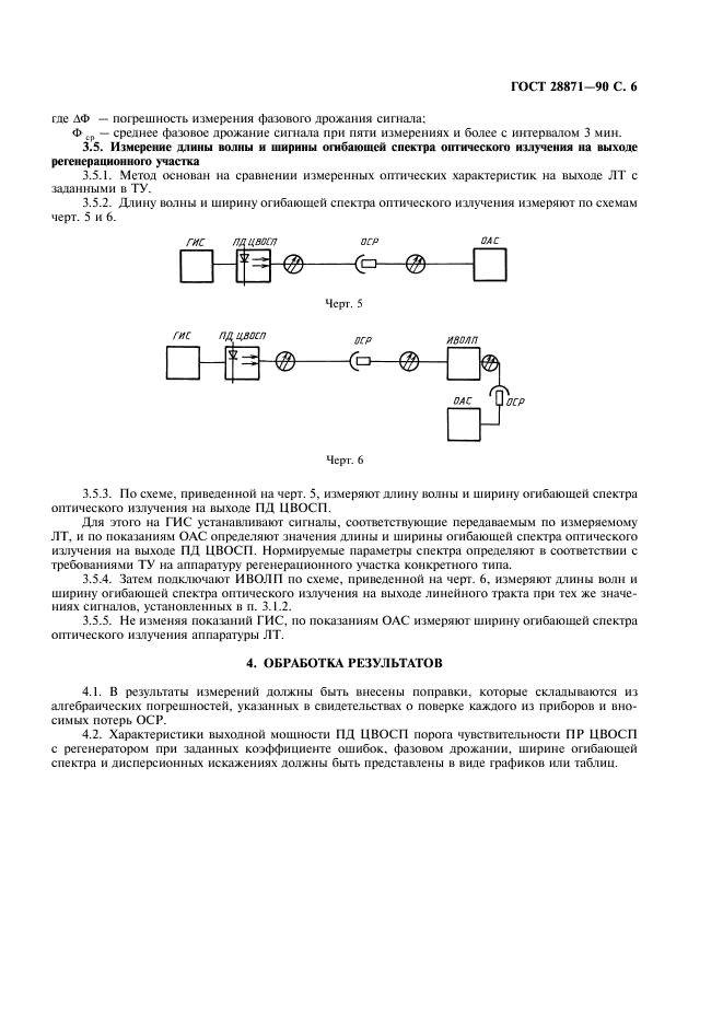 ГОСТ 28871-90 Аппаратура линейных трактов цифровых волоконно-оптических систем передачи. Методы измерения основных параметров (фото 7 из 8)