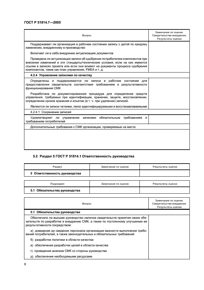 ГОСТ Р 51814.7-2005 Системы менеджмента качества в автомобилестроении. Оценка систем менеджмента качества (фото 12 из 50)