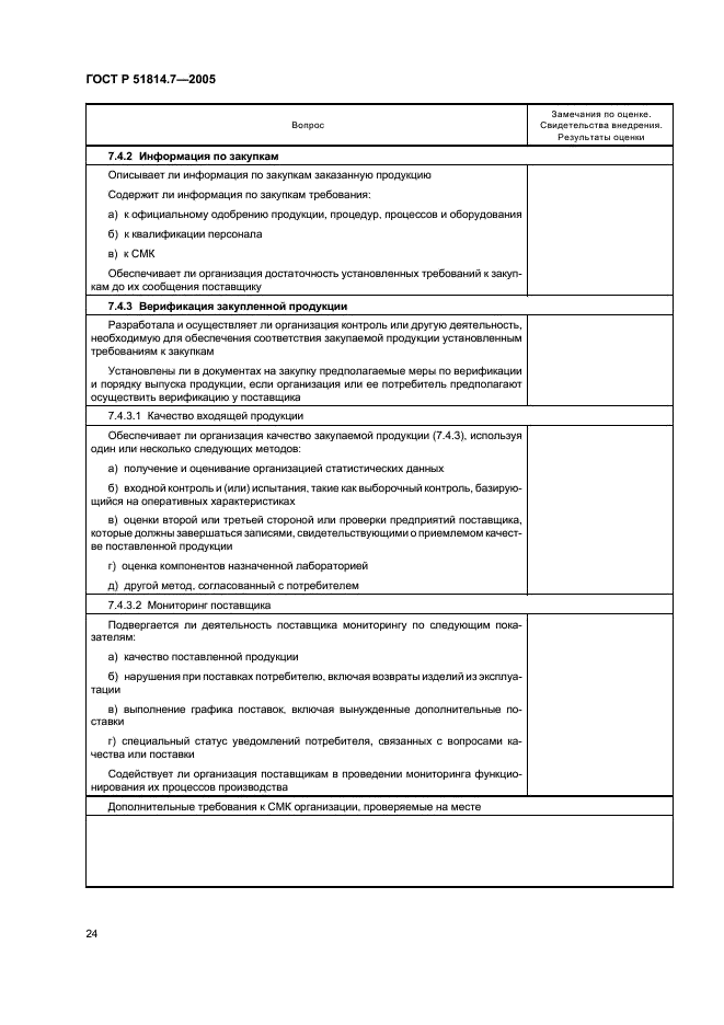 ГОСТ Р 51814.7-2005 Системы менеджмента качества в автомобилестроении. Оценка систем менеджмента качества (фото 28 из 50)