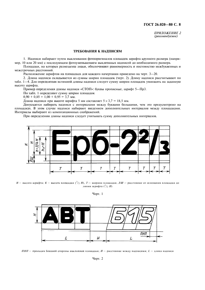 ГОСТ 26.020-80 Шрифты для средств измерений и автоматизации. Начертания и основные размеры (фото 9 из 32)