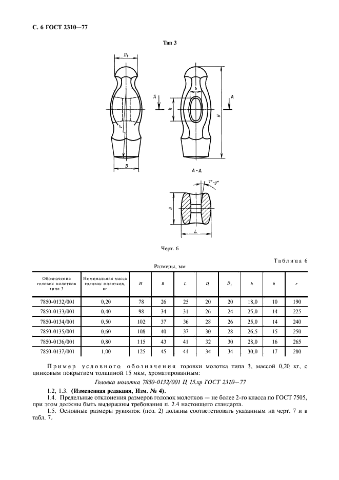 ГОСТ 2310-77 Молотки слесарные стальные. Технические условия (фото 8 из 20)