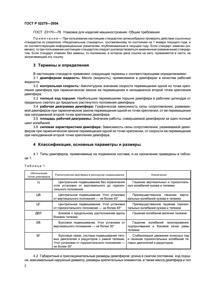 ГОСТ Р 52279-2004 Демпферы гидравлические рельсового подвижного состава. Общие технические условия (фото 5 из 11)
