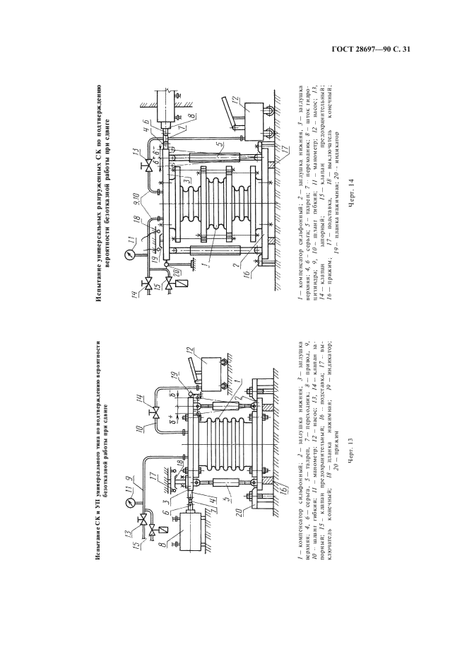 ГОСТ 28697-90 Программа и методика испытаний сильфонных компенсаторов и уплотнений. Общие требования (фото 32 из 35)
