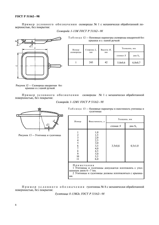 ГОСТ Р 51162-98 Посуда алюминиевая литая. Общие технические условия (фото 11 из 35)