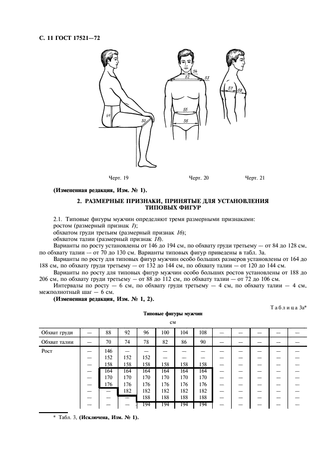 ГОСТ 17521-72 Типовые фигуры мужчин. Размерные признаки для проектирования одежды (фото 12 из 27)