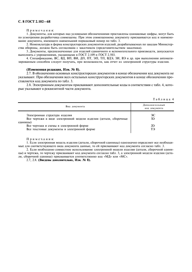 ГОСТ 2.102-68 Единая система конструкторской документации. Виды и комплектность конструкторских документов (фото 9 из 12)