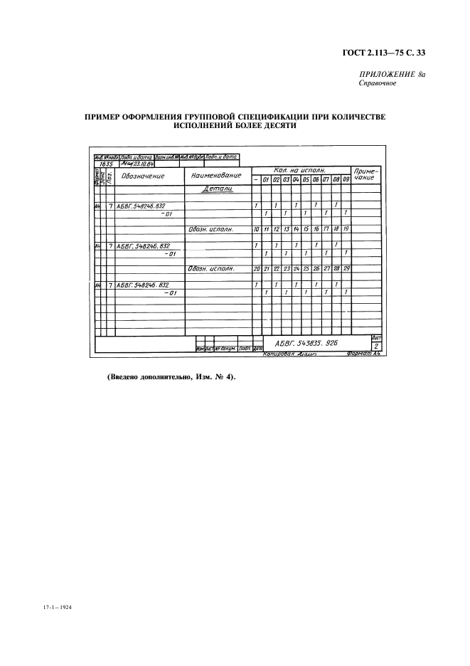 ГОСТ 2.113-75 Единая система конструкторской документации. Групповые и базовые конструкторские документы (фото 34 из 50)