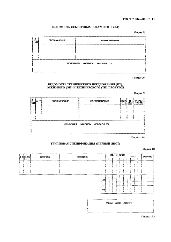 ГОСТ 2.004-88 Единая система конструкторской документации. Общие требования к выполнению конструкторских и технологических документов на печатающих и графических устройствах вывода ЭВМ (фото 12 из 23)