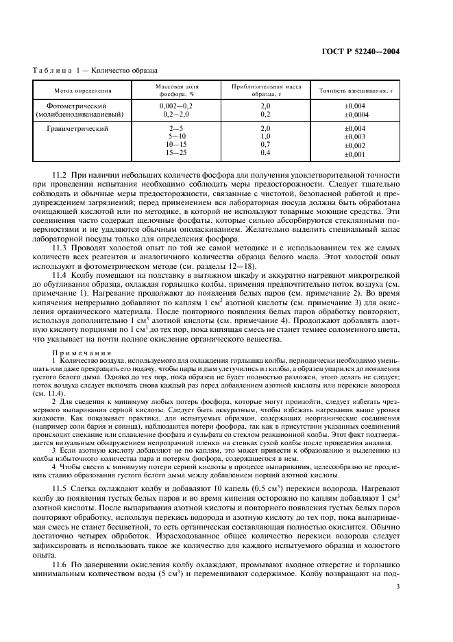ГОСТ Р 52240-2004 Масла смазочные и присадки. Методы определения фосфора (фото 6 из 15)