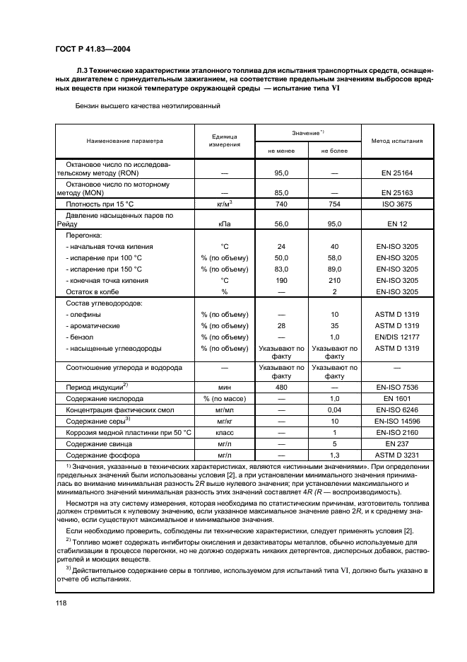 ГОСТ Р 41.83-2004 Единообразные предписания, касающиеся сертификации транспортных средств в отношении выбросов вредных веществ в зависимости от топлива, необходимого для двигателей (фото 122 из 150)