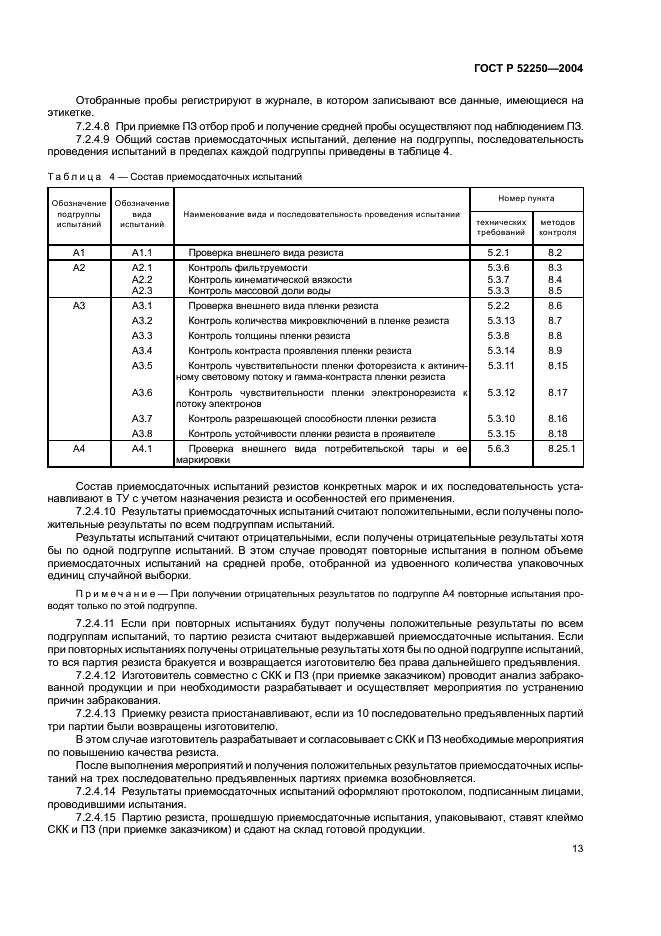 ГОСТ Р 52250-2004 Материалы электронной техники. Резисты для литографических процессов. Общие технические условия (фото 16 из 31)