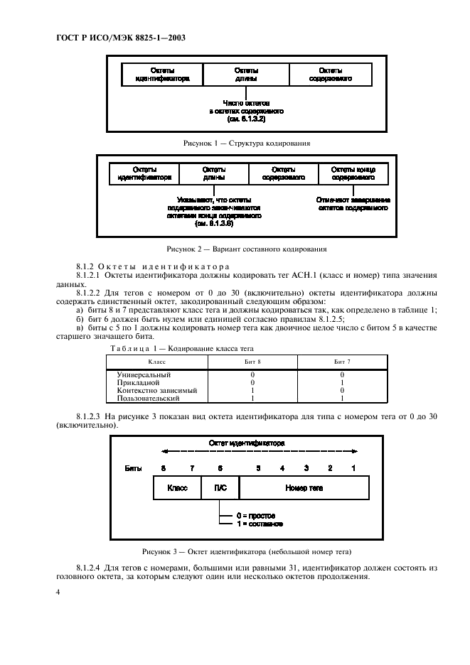 ГОСТ Р ИСО/МЭК 8825-1-2003 Информационная технология. Правила кодирования ACH.1. Часть 1. Спецификация базовых (BER), канонических (СER) и отличительных (DER) правил кодирования (фото 8 из 32)