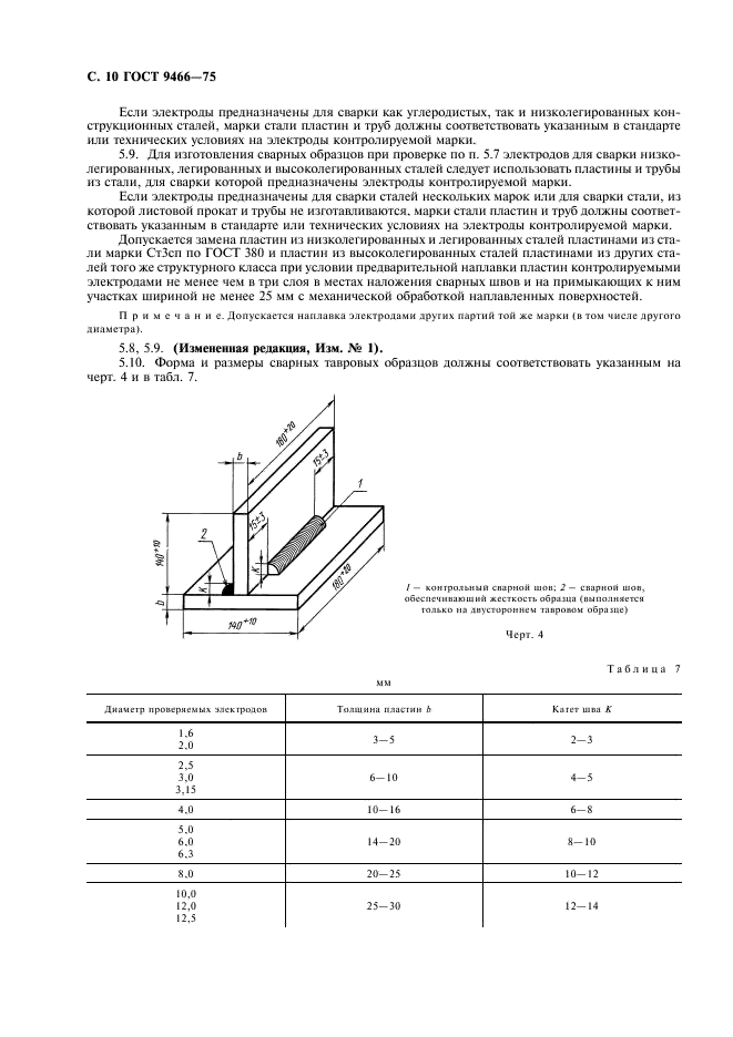 ГОСТ 9466-75 Электроды покрытые металлические для ручной дуговой сварки сталей и наплавки. Классификация и общие технические условия (фото 12 из 24)