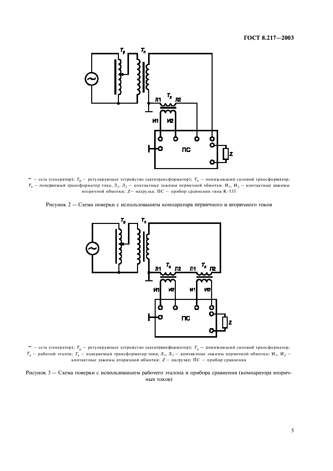 ГОСТ 8.217-2003 Государственная система обеспечения единства измерений. Трансформаторы тока. Методика поверки (фото 8 из 15)