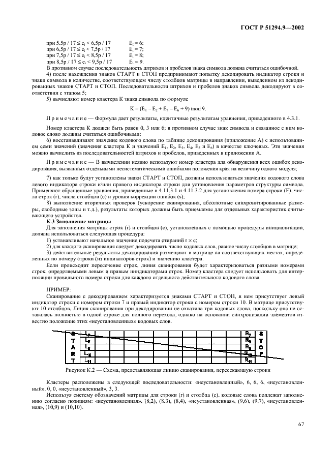 ГОСТ Р 51294.9-2002 Автоматическая идентификация. Кодирование штриховое. Спецификации символики PDF417 (ПДФ417) (фото 71 из 94)