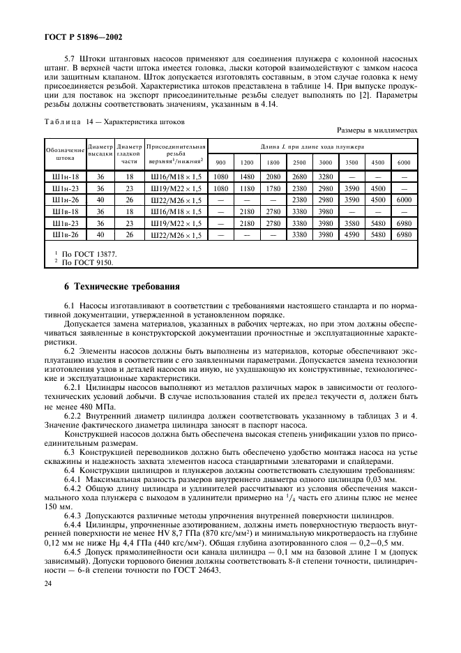 ГОСТ Р 51896-2002 Насосы скважинные штанговые. Общие технические требования (фото 27 из 47)