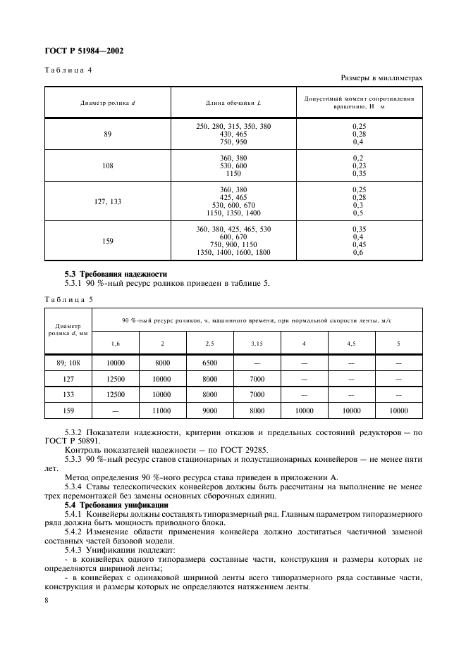 ГОСТ Р 51984-2002 Конвейеры шахтные ленточные. Общие технические условия (фото 11 из 17)