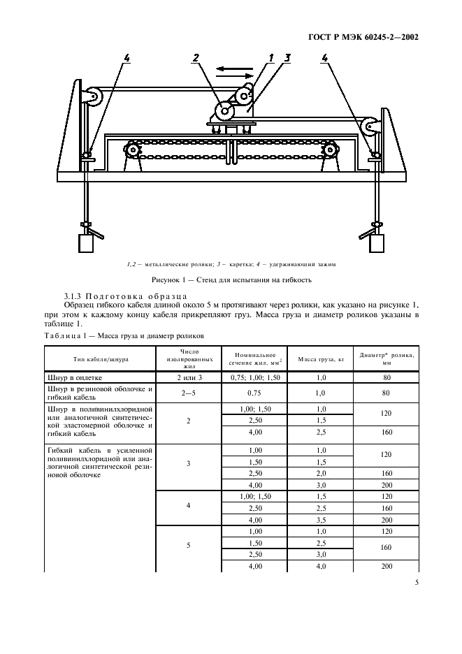 ГОСТ Р МЭК 60245-2-2002 Кабели с резиновой изоляцией на номинальное напряжение до 450/750 В включительно. Методы испытаний (фото 8 из 18)