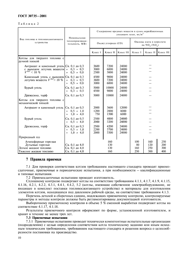 ГОСТ 30735-2001 Котлы отопительные водогрейные теплопроизводительностью от 0,1 до 4,0 МВт. Общие технические условия (фото 14 из 20)