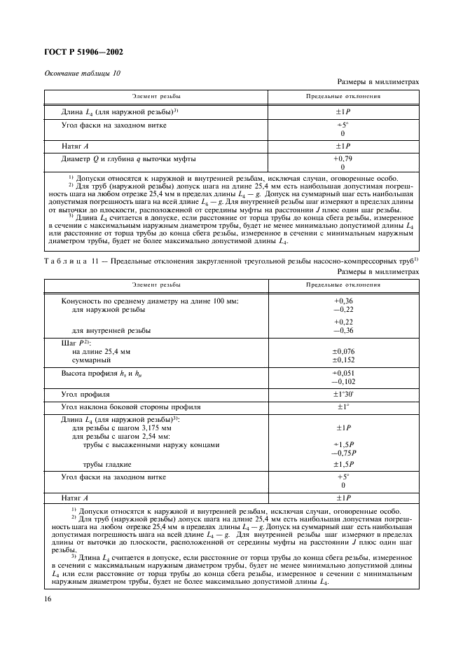 ГОСТ Р 51906-2002 Соединения резьбовые обсадных, насосно-компрессорных труб и трубопроводов и резьбовые калибры для них. Общие технические требования (фото 19 из 57)
