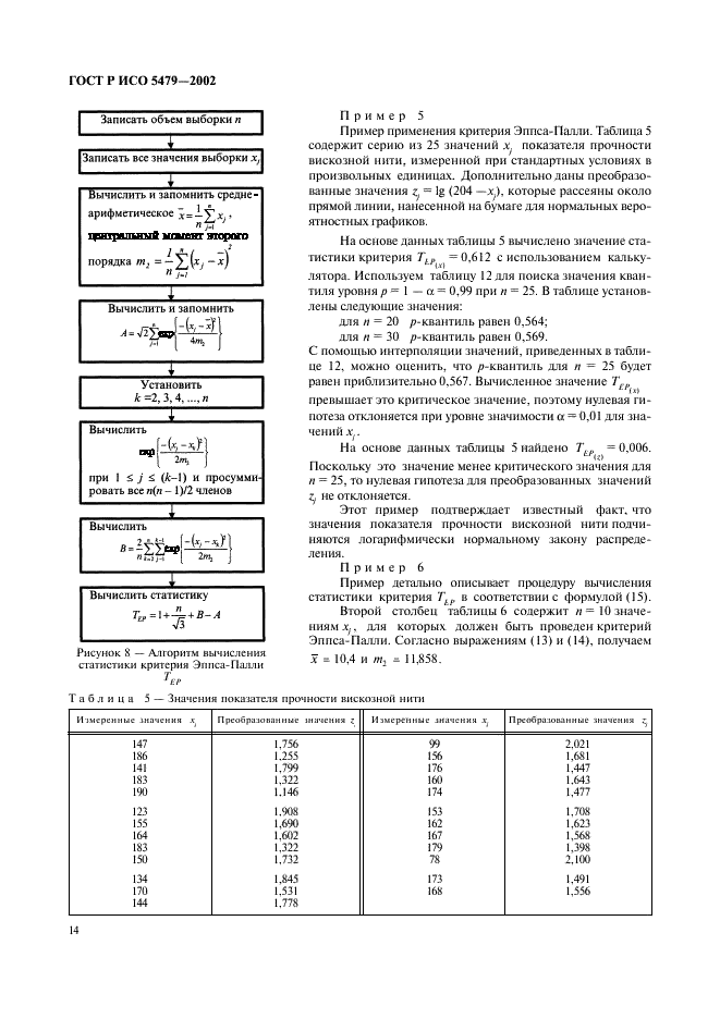 ГОСТ Р ИСО 5479-2002 Статистические методы. Проверка отклонения распределения вероятностей от нормального распределения (фото 18 из 31)