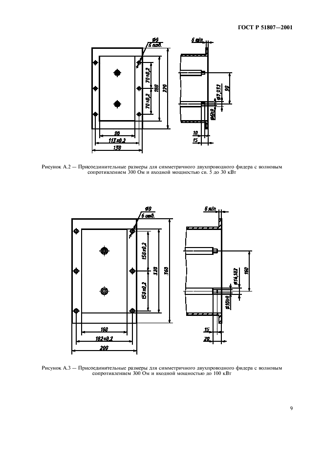 ГОСТ Р 51807-2001 Фидеры передающие внутренние диапазонов низких, средних и высоких частот. Типы, основные параметры, технические требования, методы измерений (фото 12 из 19)