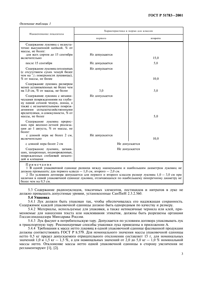 ГОСТ Р 51783-2001 Лук репчатый свежий, реализуемый в розничной торговой сети. Технические условия (фото 7 из 12)