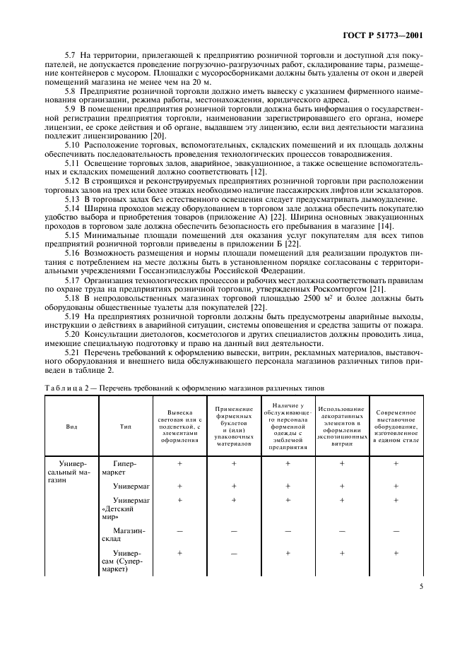 ГОСТ Р 51773-2001 Розничная торговля. Классификация предприятий (фото 7 из 16)