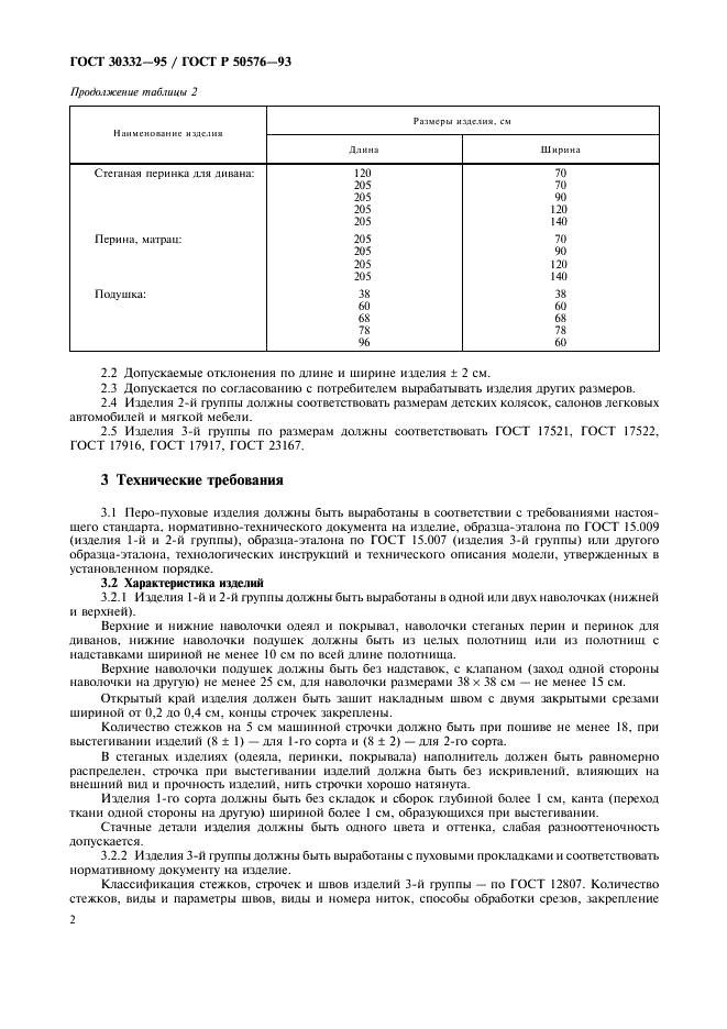 ГОСТ 30332-95 Изделия перо-пуховые. Общие технические условия (фото 4 из 12)