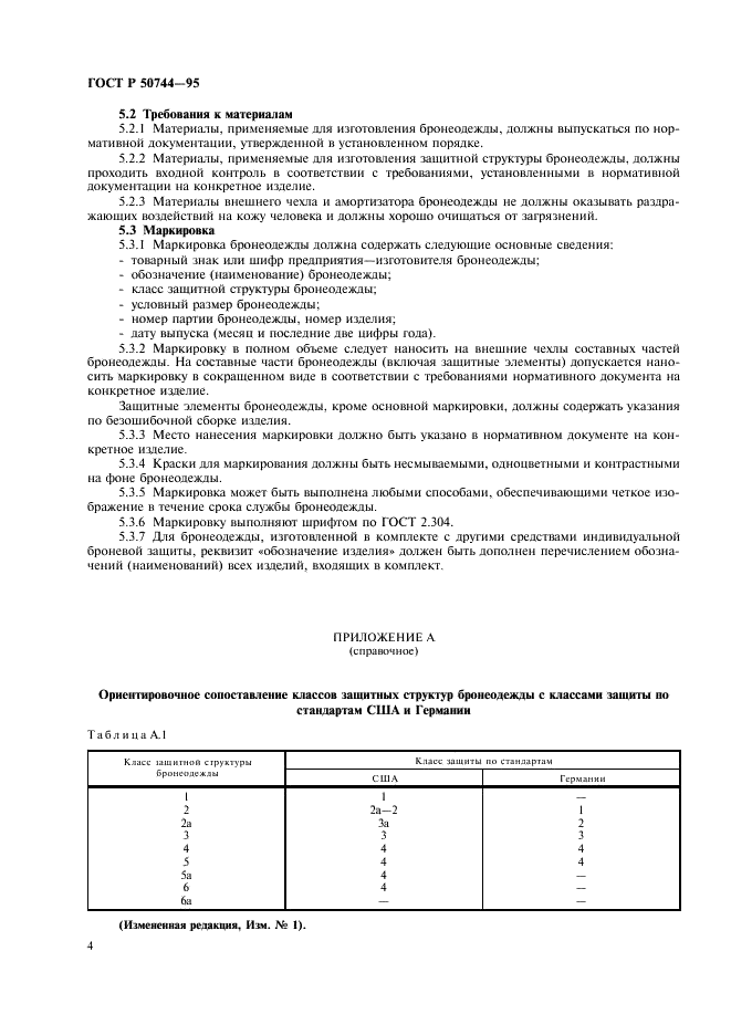 ГОСТ Р 50744-95 Бронеодежда. Классификация и общие технические требования (фото 6 из 8)