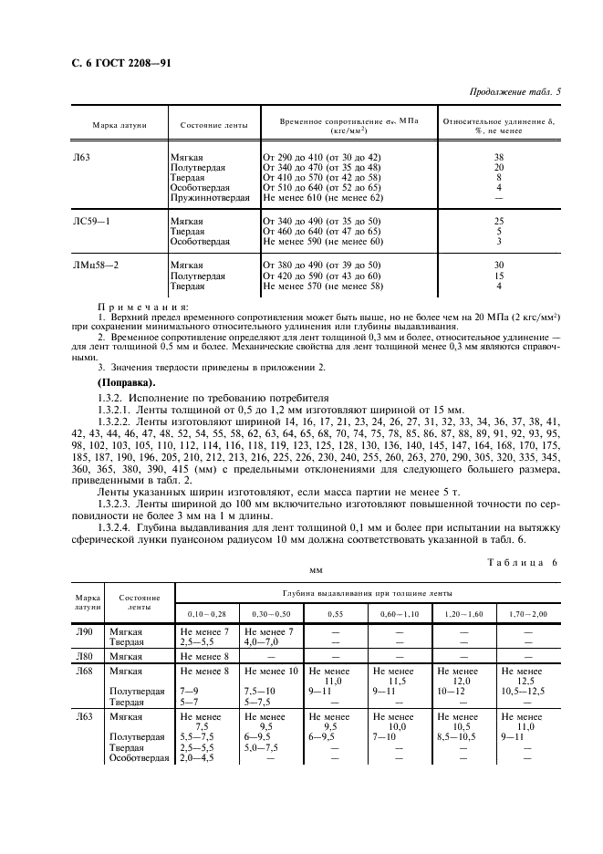 ГОСТ 2208-91 Ленты латунные общего назначения. Технические условия (фото 7 из 15)