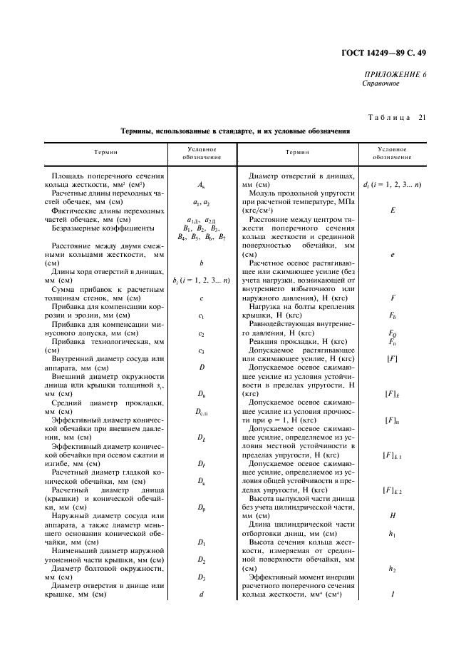 ГОСТ 14249-89 Сосуды и аппараты. Нормы и методы расчета на прочность (фото 51 из 55)