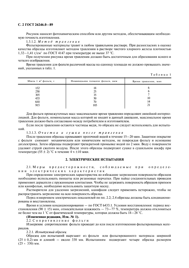ГОСТ 26246.0-89 Материалы электроизоляционные фольгированные для печатных плат. Методы испытаний (фото 3 из 23)