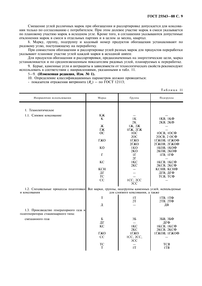 ГОСТ 25543-88 Угли бурые, каменные и антрациты. Классификация по генетическим и технологическим параметрам (фото 10 из 17)