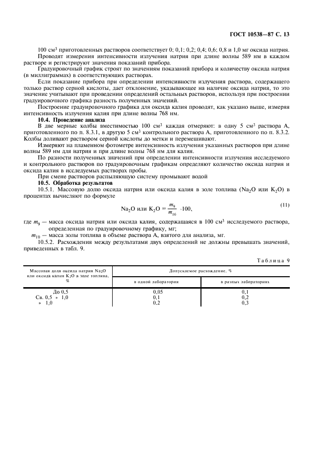 ГОСТ 10538-87 Топливо твердое. Методы определения химического состава золы (фото 14 из 15)