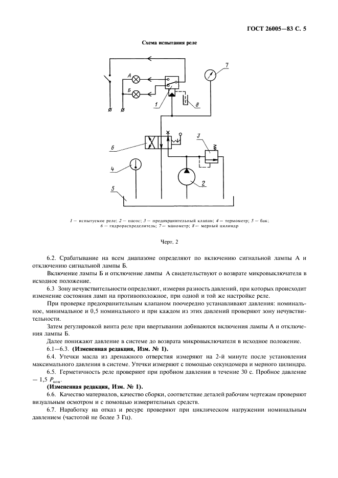 ГОСТ 26005-83 Реле давления на Рном до 32 МПа (320 кгс/см.кв.). Технические условия (фото 6 из 11)