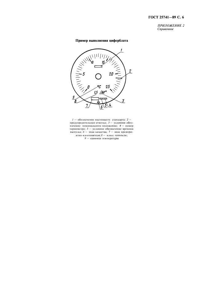 ГОСТ 25741-83 Циферблаты и шкалы манометрических термометров. Технические требования и маркировка (фото 7 из 8)