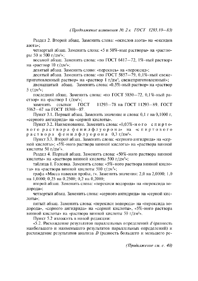 Изменение №2 к ГОСТ 1293.10-83  (фото 3 из 4)