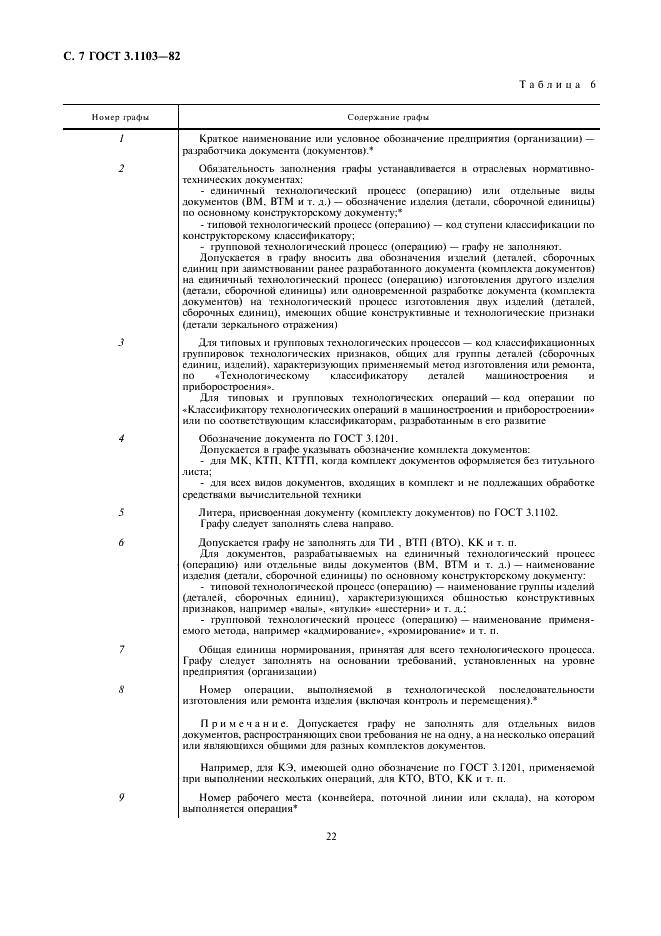 ГОСТ 3.1103-82 Единая система технологической документации. Основные надписи (фото 7 из 12)