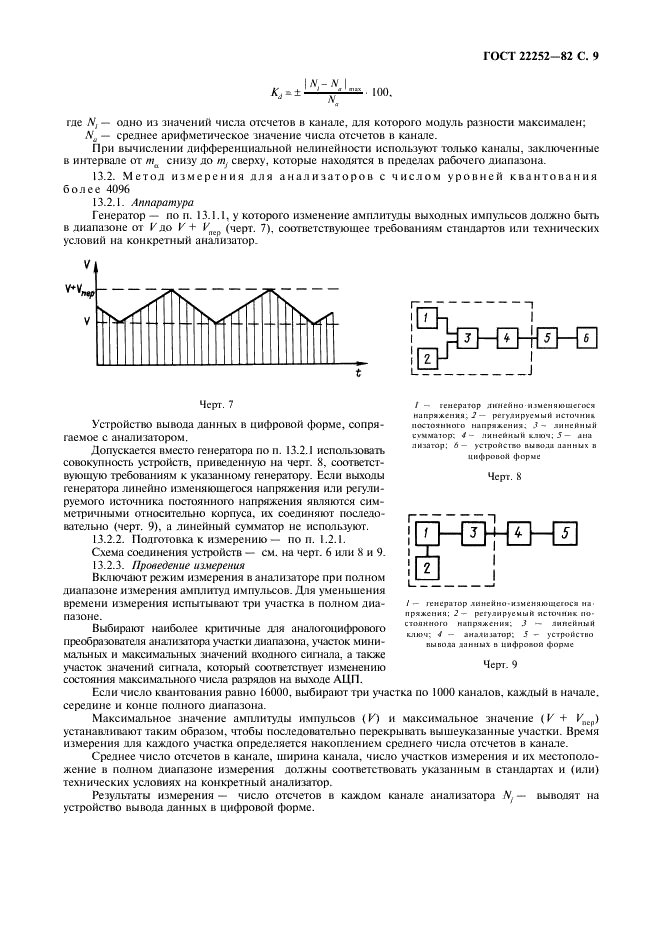 ГОСТ 22252-82 Анализаторы многоканальные амплитудные. Методы измерения параметров (фото 10 из 15)