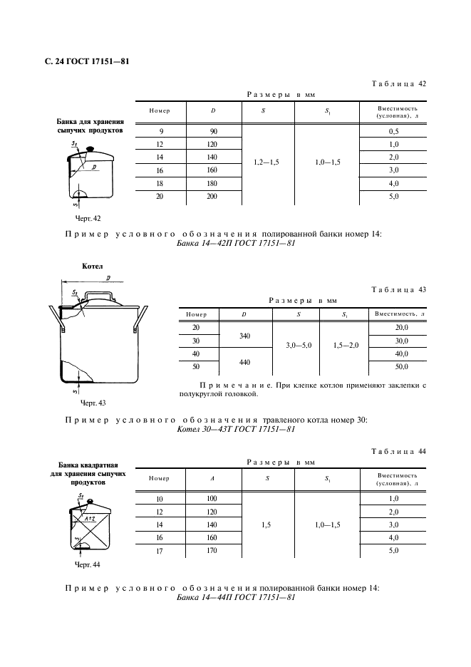 ГОСТ 17151-81 Посуда хозяйственная из листового алюминия. Общие технические условия (фото 25 из 45)