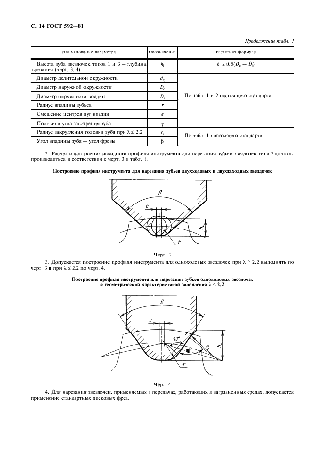 ГОСТ 592-81 Звездочки для пластинчатых цепей. Методы расчета и построения профиля зубьев. Предельные отклонения (фото 15 из 18)